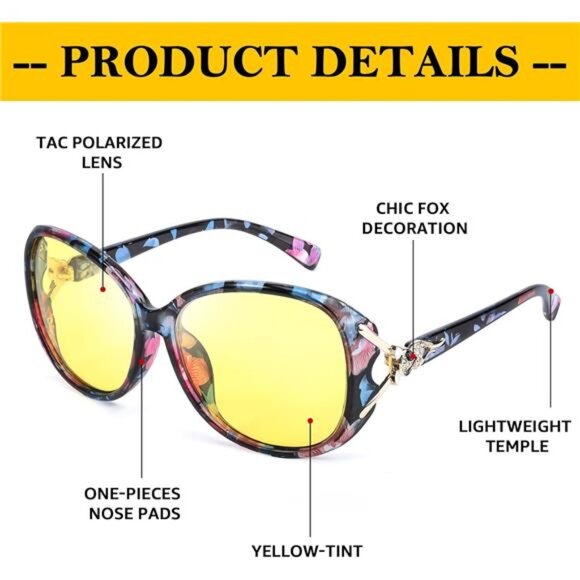 Sunglasses for Women Trendy Polarized Sunglasses Oversized Big Sun - Picture 5 of 6